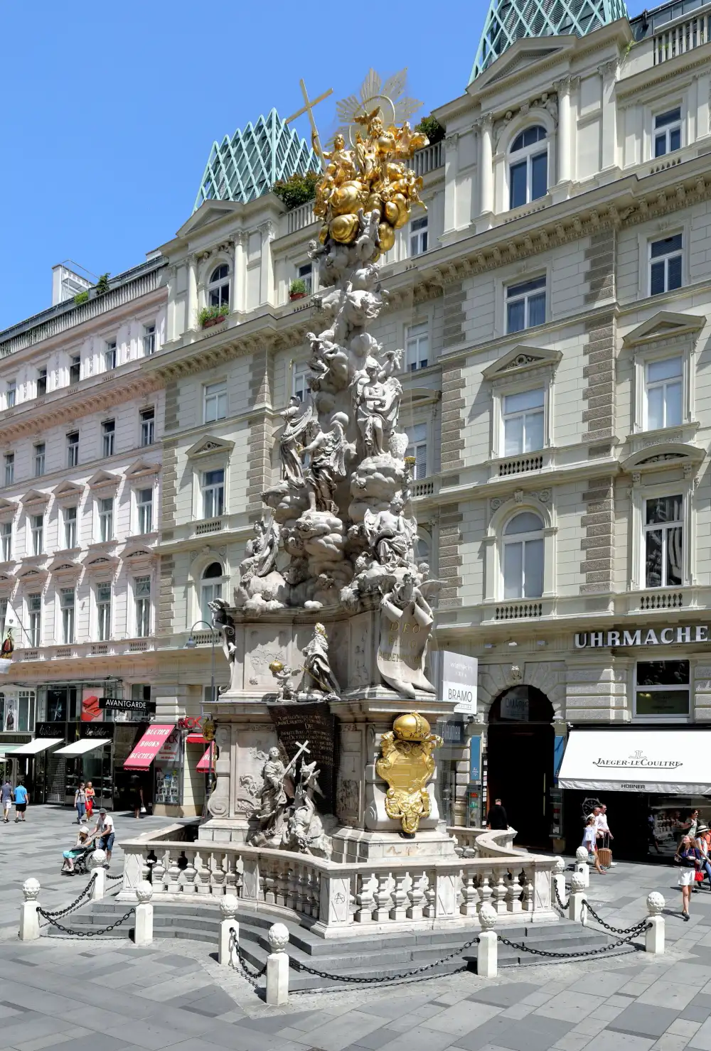 The Plague Column (Pestsäule) on Graben in Vienna