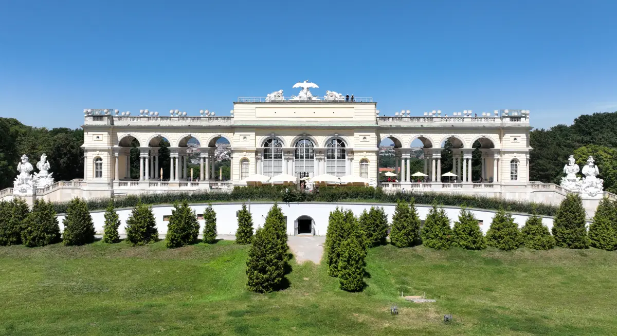Gloriette hilltop arch at Schönbrunn Park, Vienna